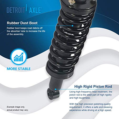 Image of Detroit Axle - 2WD Front End Suspension Kit for 2004-2012 Chevy Colorado GMC Canyon 2 Upper Control Arms w /Ball Joints 2 Ready Struts w /Coil Spring Assembly 2 Sway Bar Links Replacement Struts Shocks