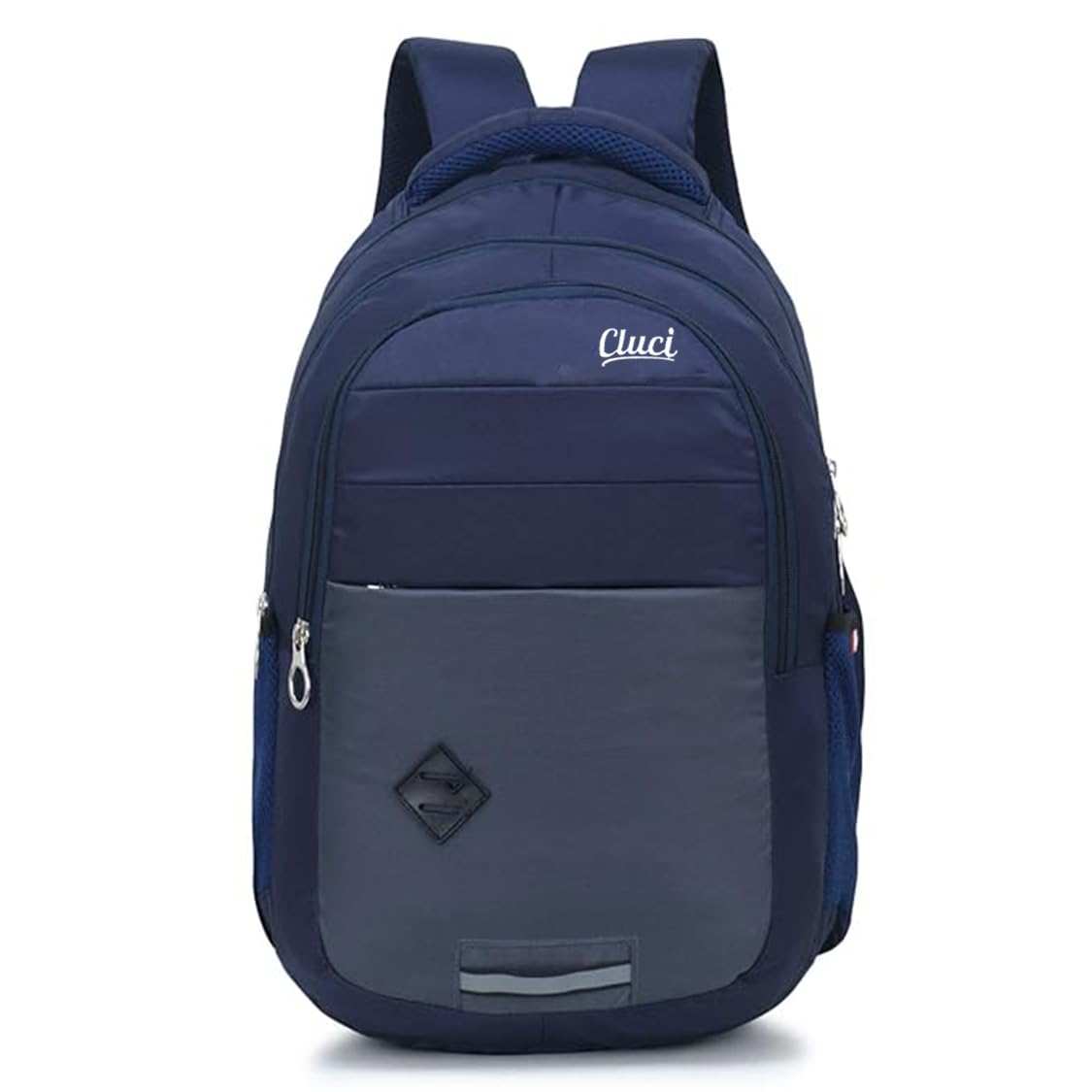 cluci 35l laptop backpack for men & women | 4 compartments college bag | fits upto 18 inch laptop | polyester casual office travel school backpack with bottle pocket & rain cover | blue