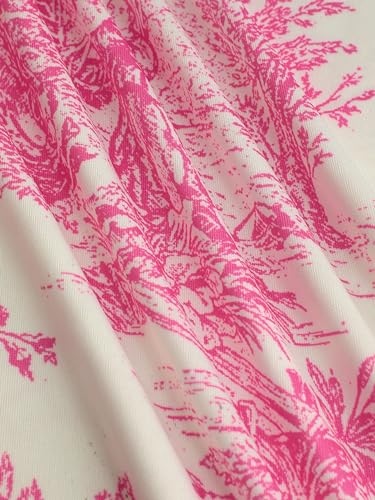 CIDER Women A-Line Mini Dresses Square Neck Ruched Floral Fit and Flare Casual Summer Semi Formal Dress2