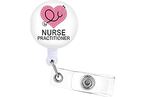 Nurse Practitioner Badge Reels Holder Retractable ID Clip for Nurses