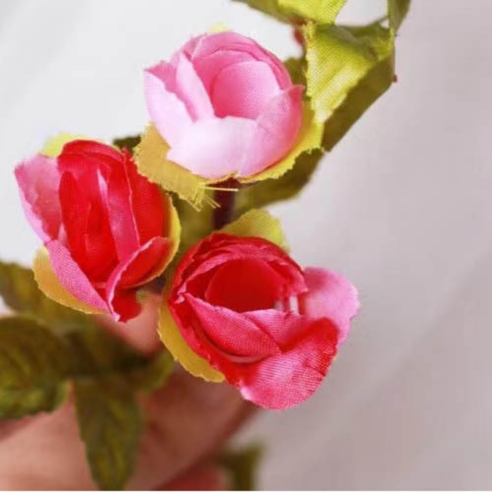 Fantasee Artificial Rose Vine Garland Lights 20 LED 45 Flowers USB Operated Flower Garland Fairy Lights for Wedding Valentine's Day Home Garden Arch Party Birthday Decor (Deep Pink, 6FT)