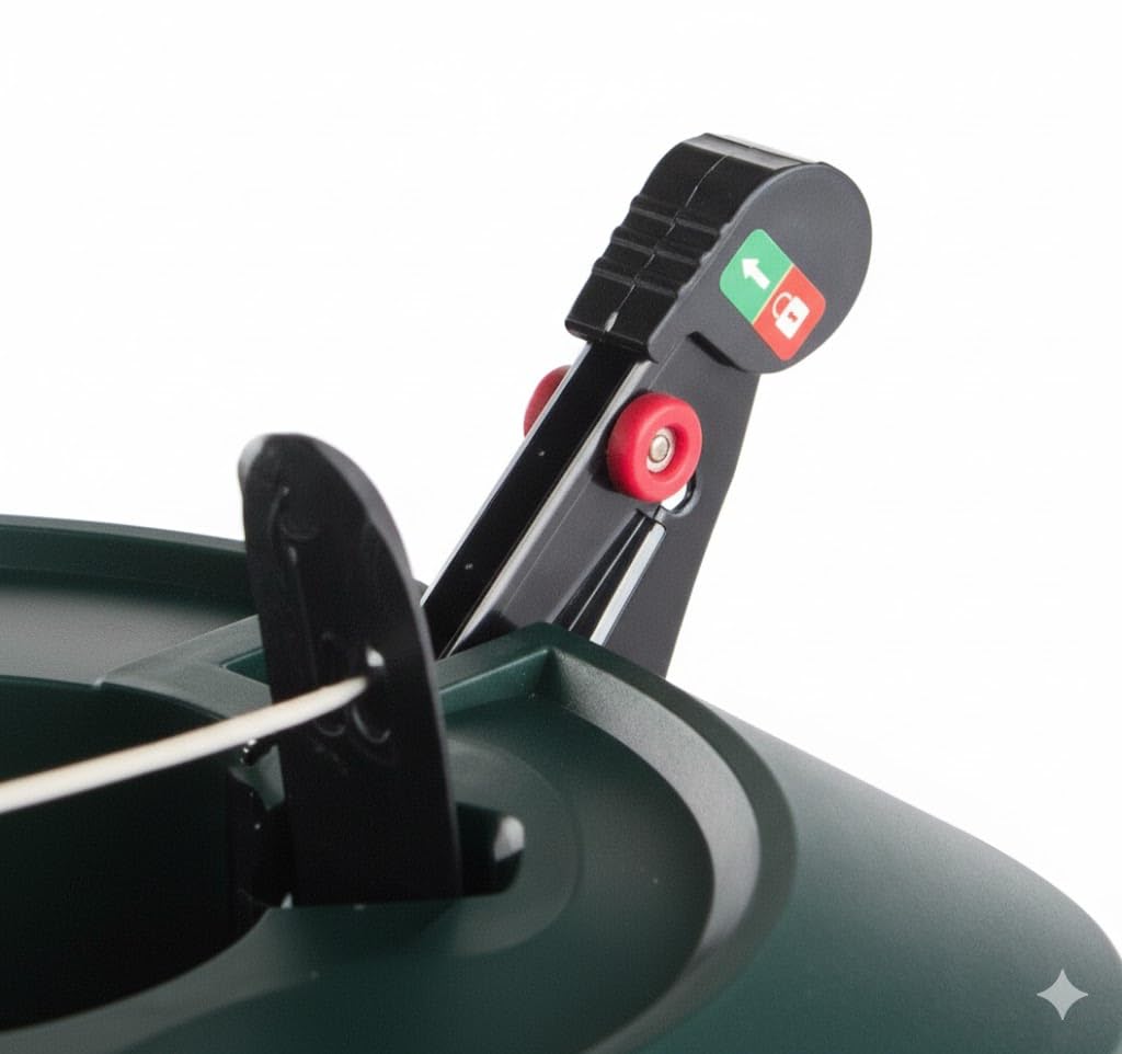 Christbaumständer Weihnachtsbaumständer Tannenbaumständer 34 cm - bis 2,20 m Baumhöhe - mit Seilzug