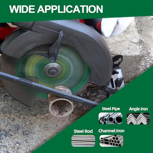 Image of Metal Circular Saw Blade - 7-1 /4 inch TCT Cutting Blade 48T Tungsten Carbide Tipped Blade Arbor 15.87mm for Steel, Iron, Nickel, Titanium, Ferrous Metals, Steel Pipe
