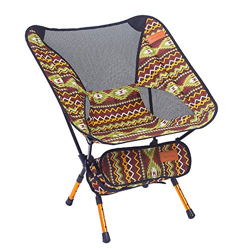 Chaise de camping pliable hauteur réglable pour randonnée et pêche