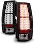 ACANII - For 2007-2014 Chevy Suburban Tahoe GMC Yukon Black Lumiled LED Tail Lights Brake Lamps Driver & Passenger Side