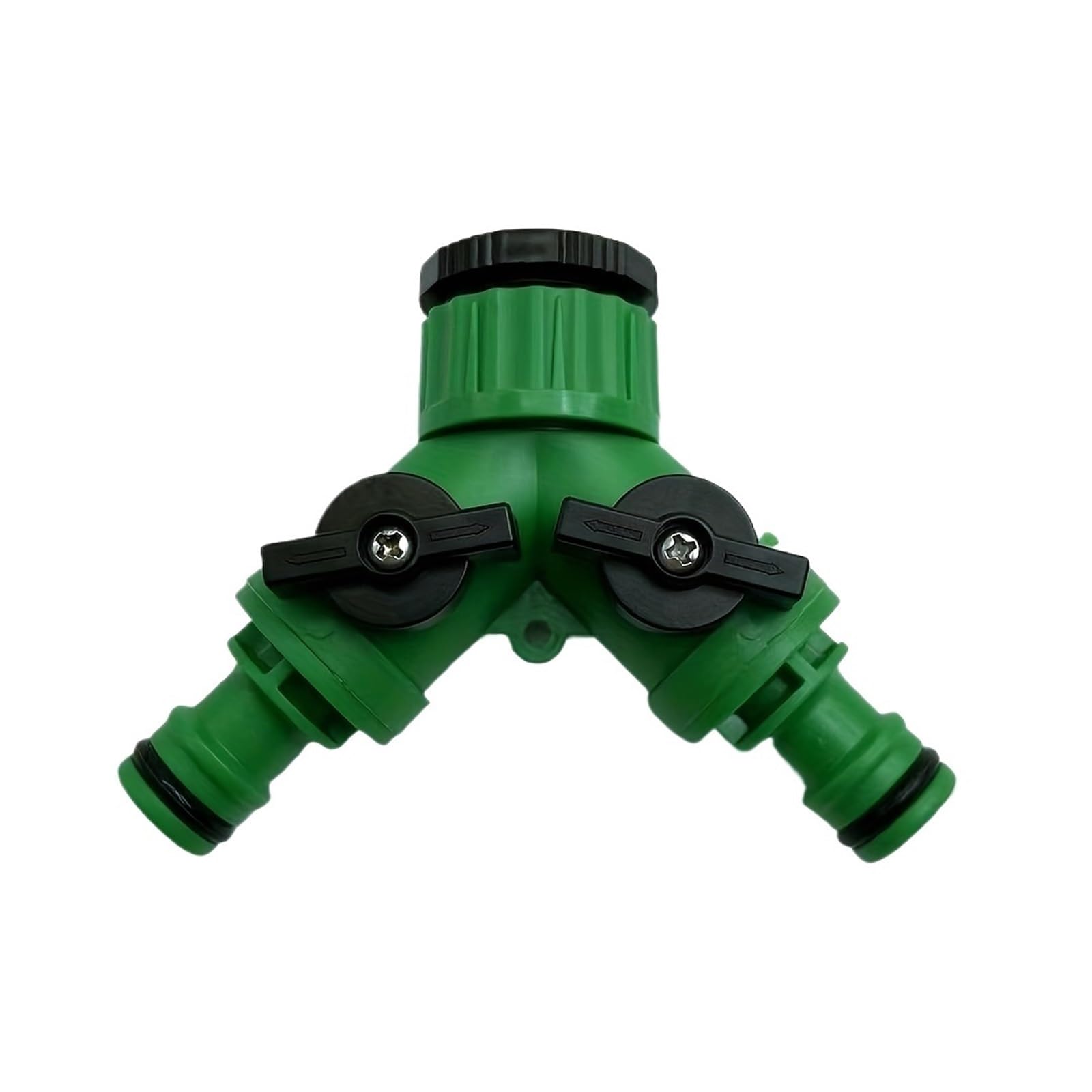 Evwgnpqrv Green Faucet Hose Splitter, 2 Pcs 2-Way Water Hose Tap Splitter Quick Connector And Y Adapter For Garden Faucet