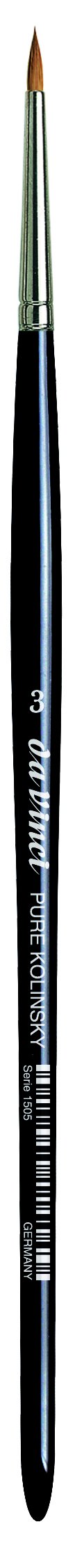 da Vinci Watercolor Series Maestro Paint Brush, Extra Short Retouch/Spotter Kolinsky Red Sable, Size 3 (1505-03)
