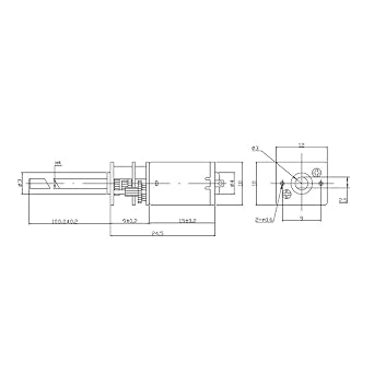 DC Electric Gear Box Reduction Motor with Long Output Shaft for Lifts and Mechanical Arms GA12N20-M4100 (6V 200RPM)