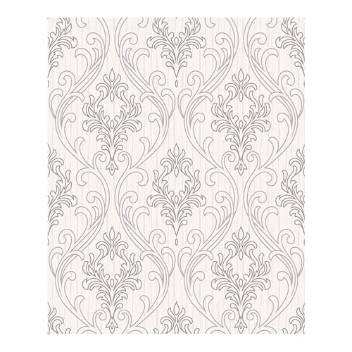 Superfresco Royale GlitterTextured Damask Lilac/White Wallpaper (was £17)