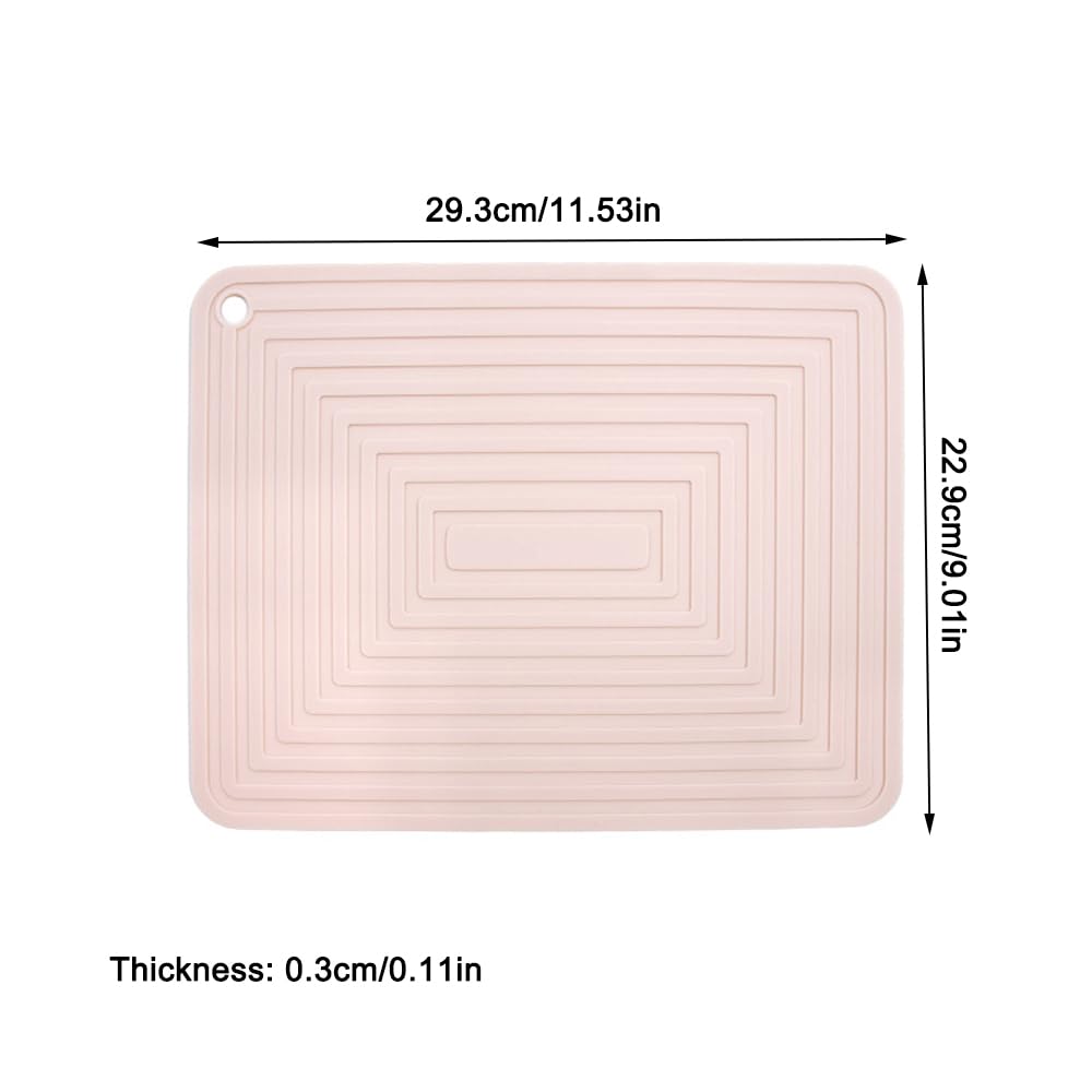 TopHomer Salvamanteles de silicona premium para platos calientes, ollas y sartenes, 4 unidades, color beige