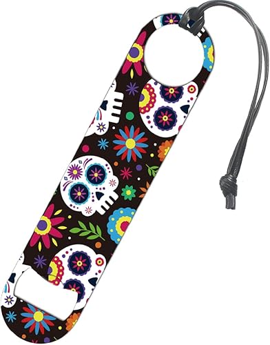 Abrebotellas de calavera de azúcar, decoración del día de los muertos, abridor de botellas de acero inoxidable, barra de velocidad plana para disponible en Yaxa Peru