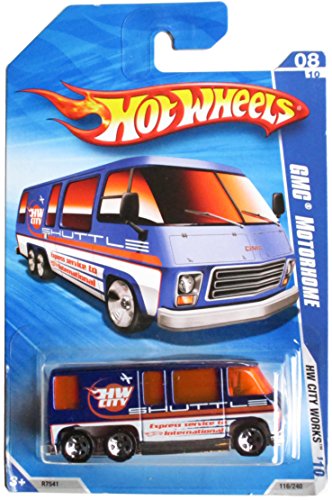 Hot Wheels Black GMC Motorhome 2010 HW City Works 1:64 Scale Collectible Die Cast Car/Van Model