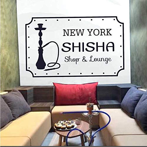 Shisha Club Wandaufkleber Zitat Kunstwand Vinyl Aufkleber Wandtattoo Shisha Shop Shisha New York Muster Abnehmbar…