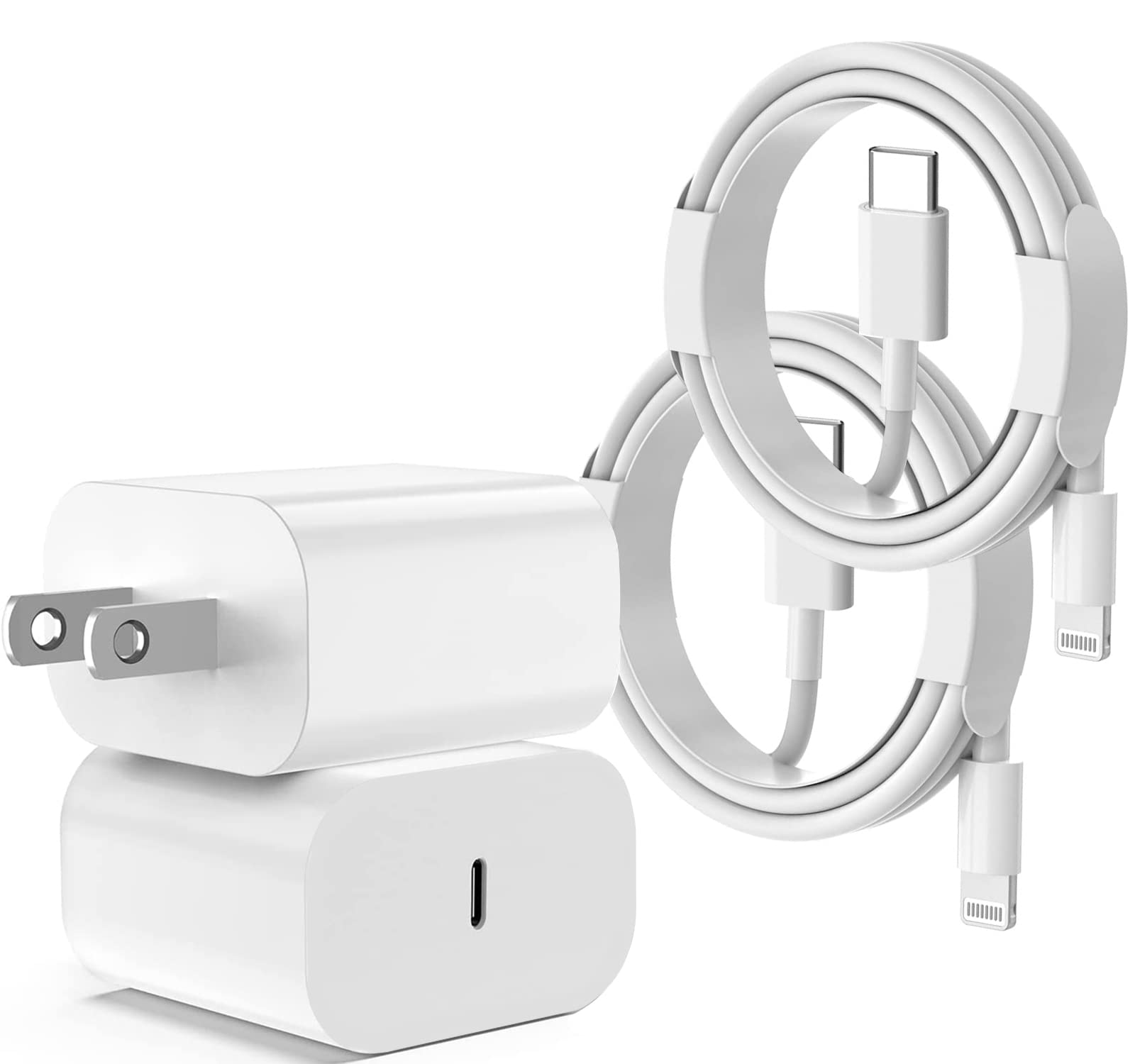 Phone Fast Charger, 20W USB C Fast Charger Block with 6FT Type-C to Charging Cable, Super Fast Charging Compatible with Phone 14/13/13 Pro/12/12 Pro/12 Pro Max/11/Xs Max/XR/X