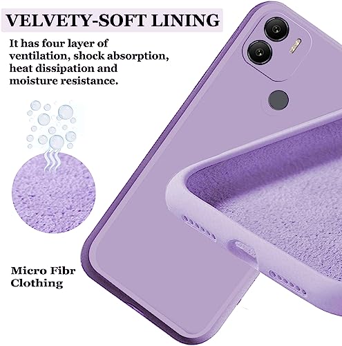 Image of A rtistque Purple Silicone Shockproof TPU Case for Poco C50 / Mi Redmi A1 Plus /Mi Redmi A2 Plus with Camera Protection | Stylish Protective Design