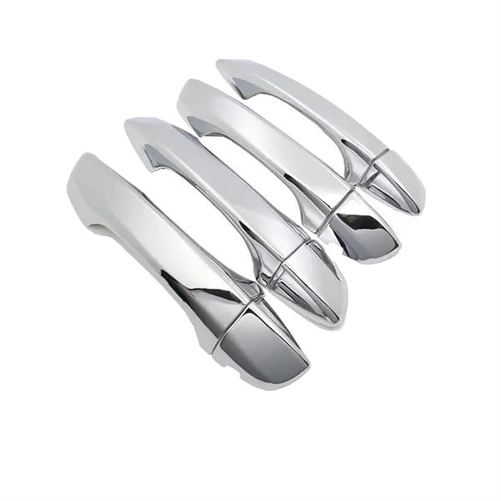 Lzbzhb Chrome Car Exterior Outsidedoor Handle For Vw For Polo Mk6 Aw Bz 2017~2023 2018 Protective Auto Exterior Parts Accessories Stickers Car Door Handle Cover Trim(Chrome)