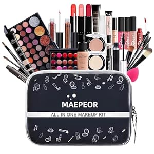 MAEPEOR All In One Makeup Kit 27PCS Makeup Kit for Women Full Kit Multi-Purpose Makeup Set for Beginners or Pros (KIT004)