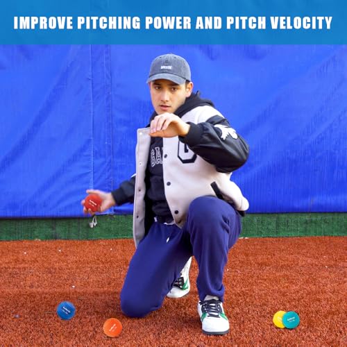 Image of SunNordic 6 /9 Pack Seams Plyometric Weighted Baseball Set (3.5-16 /35 /53 /70 oz) - Variable Weight Plyo Baseballs for Improved Power & Pitching Training - for All Skill Levels