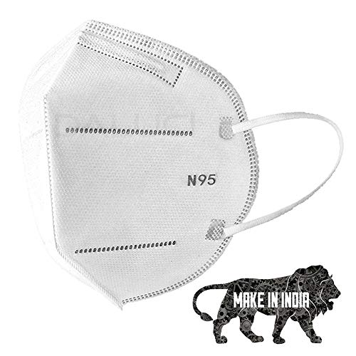 Image of DALUCI Cotton N95 Face Mask High Filtration Capacity 5 Layered for Men Women (White) Pack of 50.