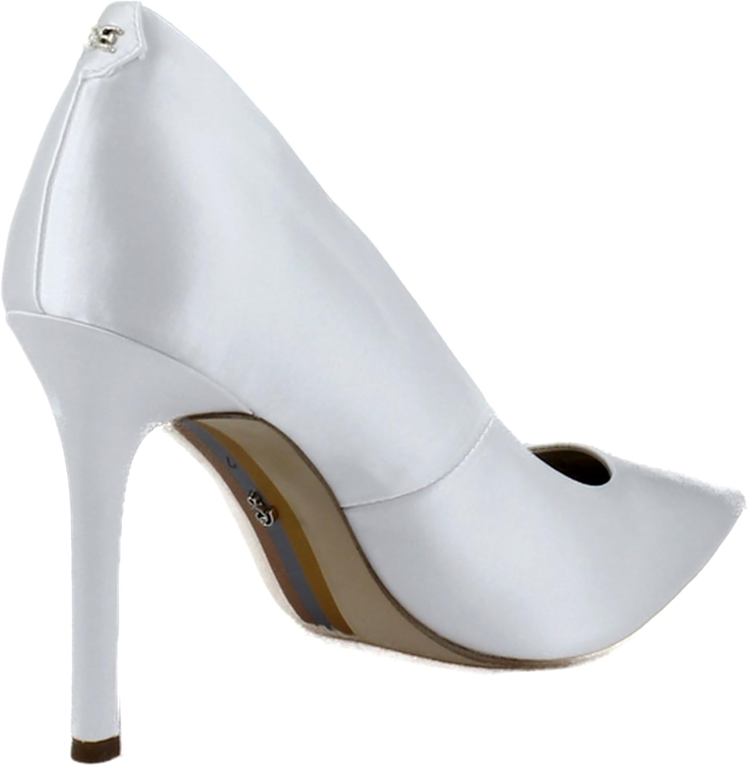 Sam Edelman Women's Hazel Pump, Bright White Satin, 7.5 - Image 5