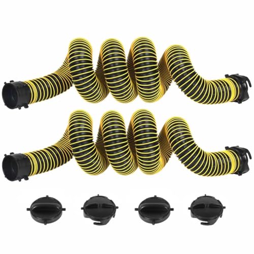 Image of 20FT RV Sewer Hose Extension, EXTREME Heavy Duty 24 Mil TPE Material for Abrasion Resistance and Crush Protection, Camper Sewer Extension Hose with Caps, Yellow