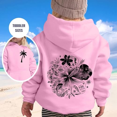Hoodies For Teen Girls Trendy Trendy Fleece Casual Black Sweatshirt Kids Hooded Long Sleeve Floral Print Fall Zip Up Hoodies Boys Pink 7-8 Years First Day Of School Clothe For Girls2