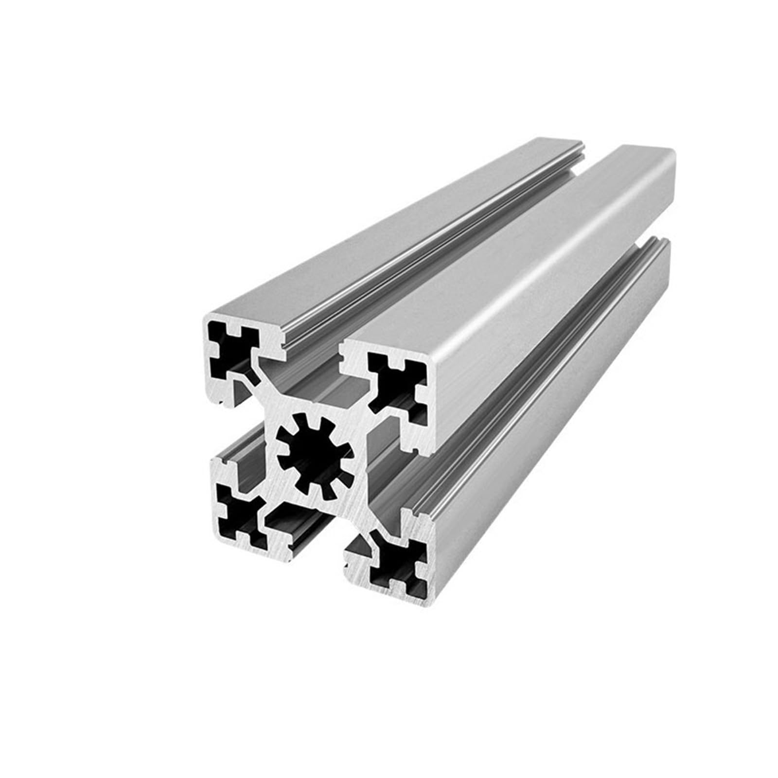 Perfil de riel lineal de extrusión de aluminio con ranura en V de 45 x 45 mm para soporte de equipo de marco de bricolaje, tubo cuadrado de 10,2 mm, 50 mm de longitud, ideal para proyectos