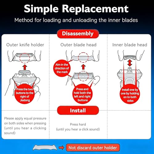 Shaver Replacement Blades and Foil Compatible with Panasonic ARC5 5-Blade WES9032P ES9032 ES9034 ES9036 ES9038, Fits Models ES-LV61, ES-LV65, ES-LV67, ES-LV95, ES-LV97(1pc)