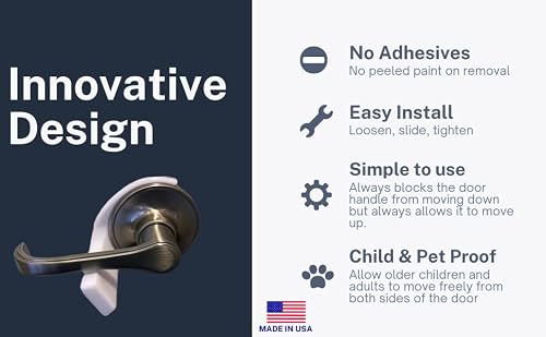 Pet Proof Door Lever Lock - No Adhesive Child Proof Door Lever Lock for Cats and Dogs (Customize)