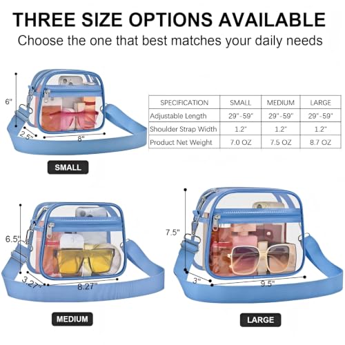 Image of USPECLARE Clear Bag for Stadium Events Clear Sports Fan Handbags Purses