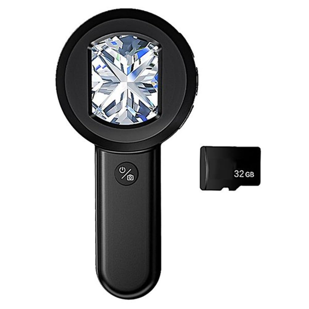 Jnchdghwa USB Rechargeable 100X Magnifier with 8 LED Light Portable Loupe for Reading Glasses 2 Lighting Modes