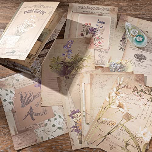 Joychoic Vintage Journaling Kit For Beginners, 301 Pcs Scrapbooking Material Junk Journal Supplies, Scrapbook Paper Aesthetic Stickers Ephemera, Arts Crafts Bullet Journals Set Embellishments #TOP6