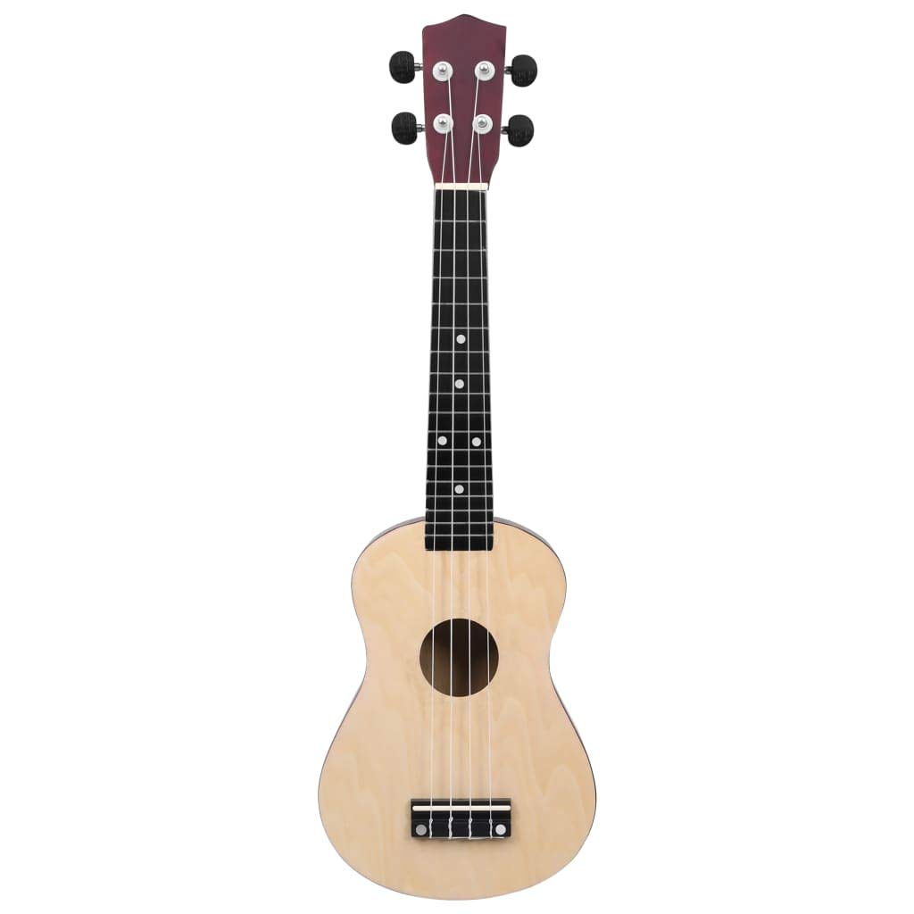 Musikinstrumente – Hobbys & Creative Arts – Sopran-Ukulele-Set mit Tasche für Kinder, helles Holz, 58,4 cm