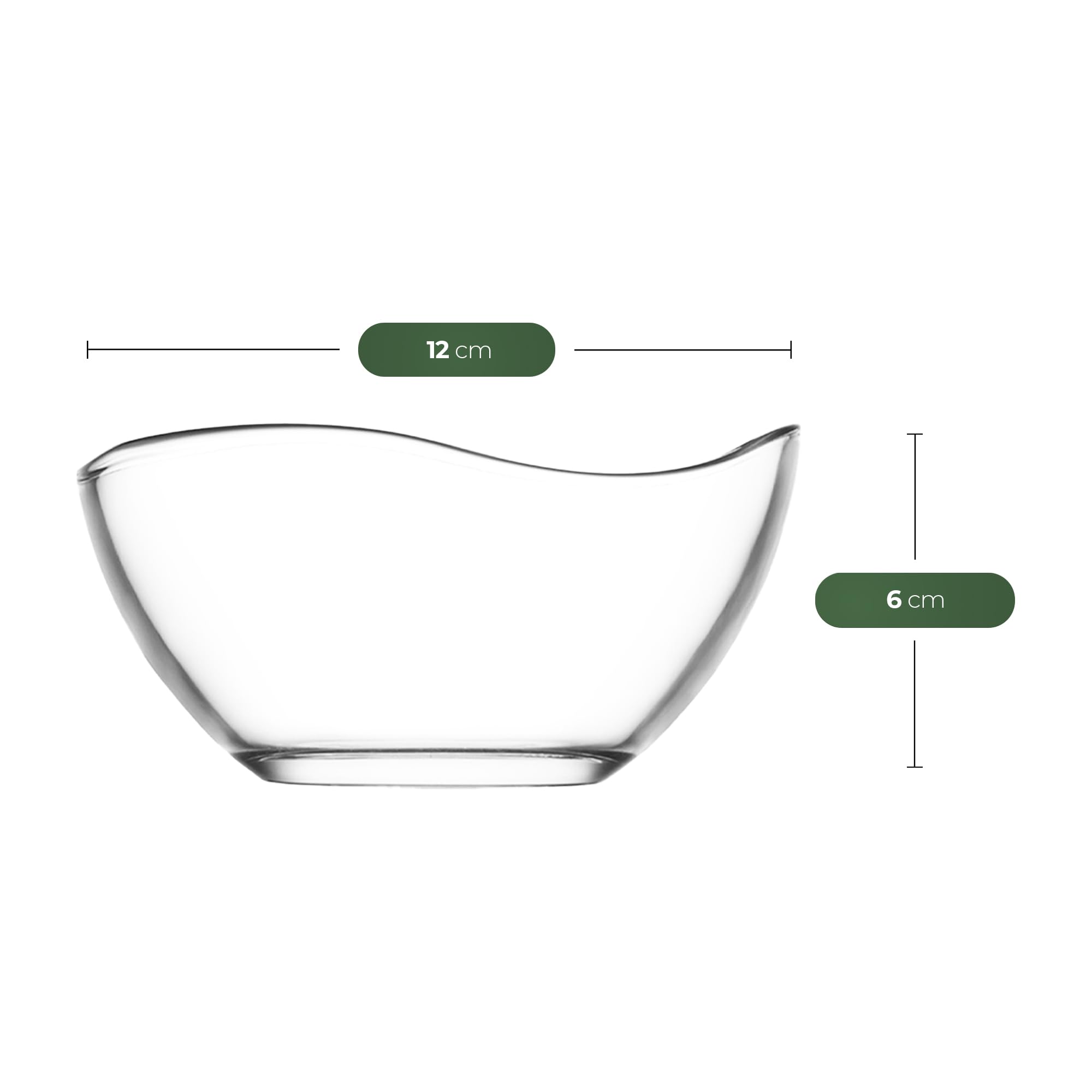 Set Di 12 Ciotole In Vetro Vira - 310 Ml Per Dessert, Snack E Colazione, Resistente Al Freddo - Foto 2