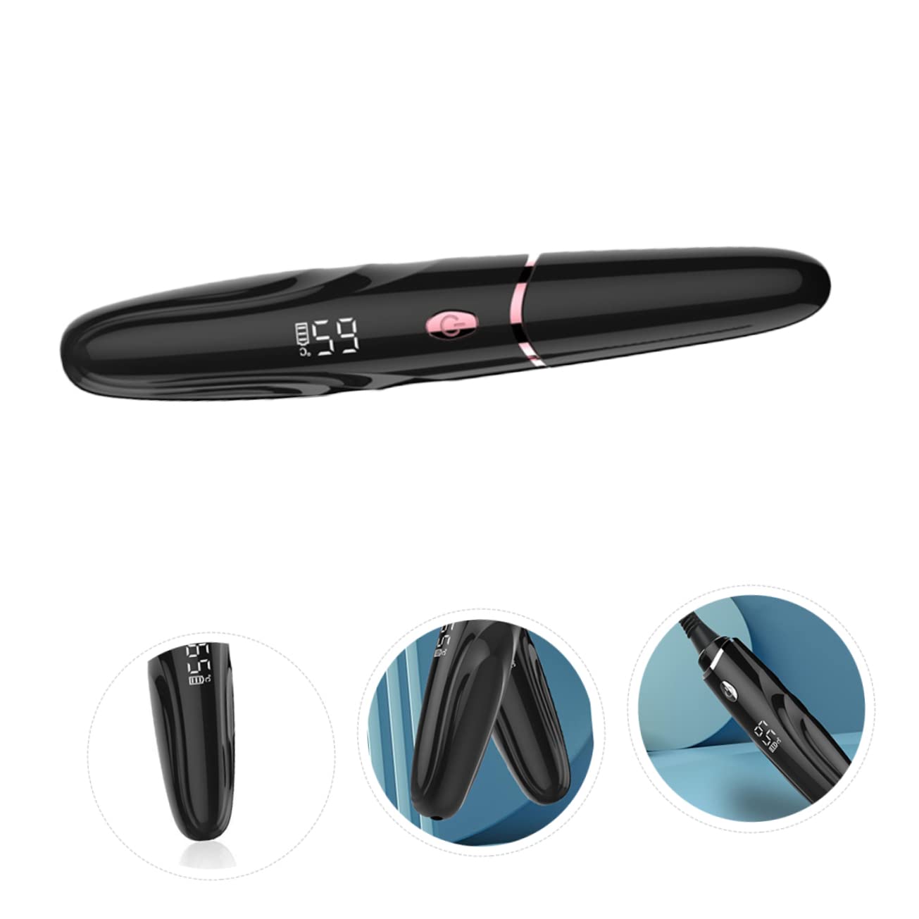 HAKIDZEL 1pc Electric Eyelash Curler Fast Heating Makeup Tool for Curling Effect Design Portable for Travel Heated Lash Curler for Women