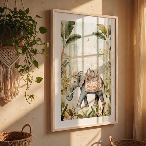 Image of kotart Decorative Traditional Wall Art Home Decor Madhubani Painting poster With Frame For Living Room Bed Room Hotel Wall Decor Digital Reprint (13X17 inch)