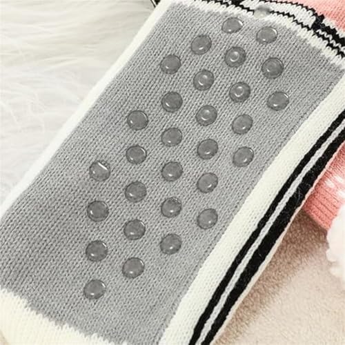 Ultra-Thick Cashmere Slipper Home Socks, on-Slip Fluffy Warm Winter Socksn with Silicone Grips4