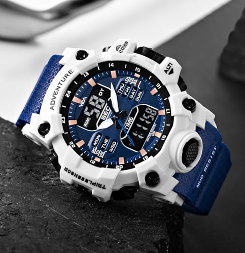 Image of V2A Bold & Big Dial Analog-Digital Sports Watch for Men | Multifunction Military Wristwatch | Gift for Men