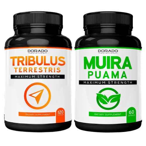 Tribulus Terrestris for Men & Women - 15,000mg Extract Equivalent and Muira Puama Root Extract 1000mg for Men and Women - Premium Capsules