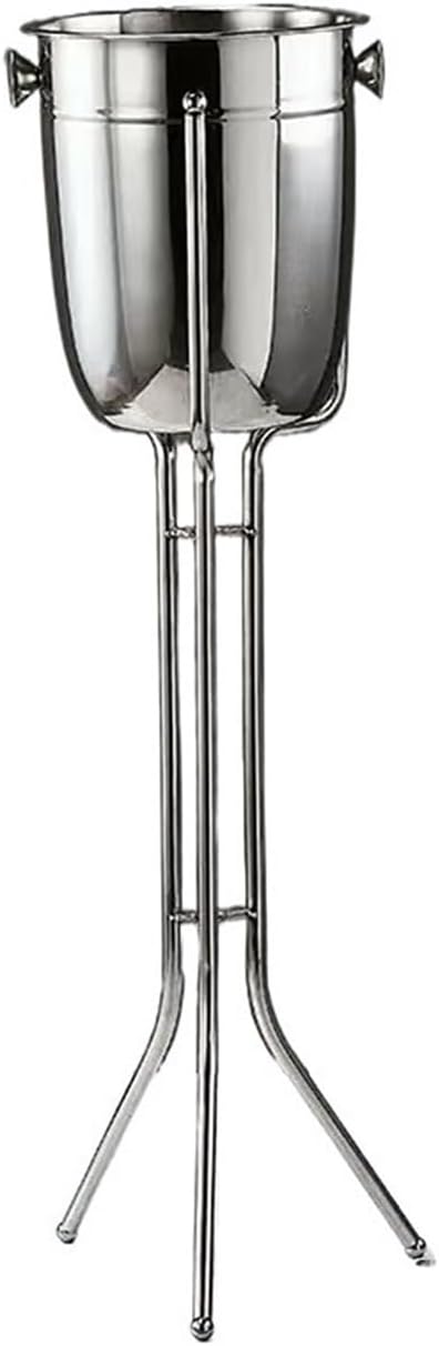 Ice Bucket Creative Stainless Steel Ice Bucket With Stand For Cocktail Bar, Wine, Home Accessories, Parties Beverage Ice Tub