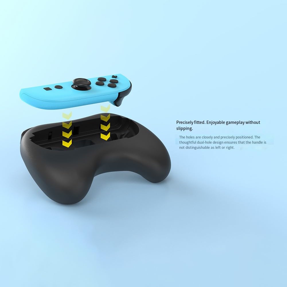 Impugnatura per Nintendo Switch2, accessori ergonomici per controller ABS, per Compact 14 x 10 x 3,5 cm, compatibile con console Switch 2, nero/per rosso-blu