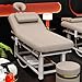 pouseayar Heavy Duty Electric Stationary Massage Table with Backrest Adjustable and Storage Space for Treatment/Medical Spa/Facial/Beauty/Massage Bed and More - 30 x 75 - Beige Gray
