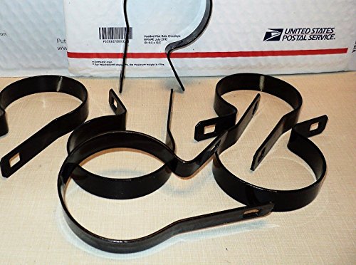 3" Black Tension Bands for Chain Link Fence, Gate, Posts - Set of 6