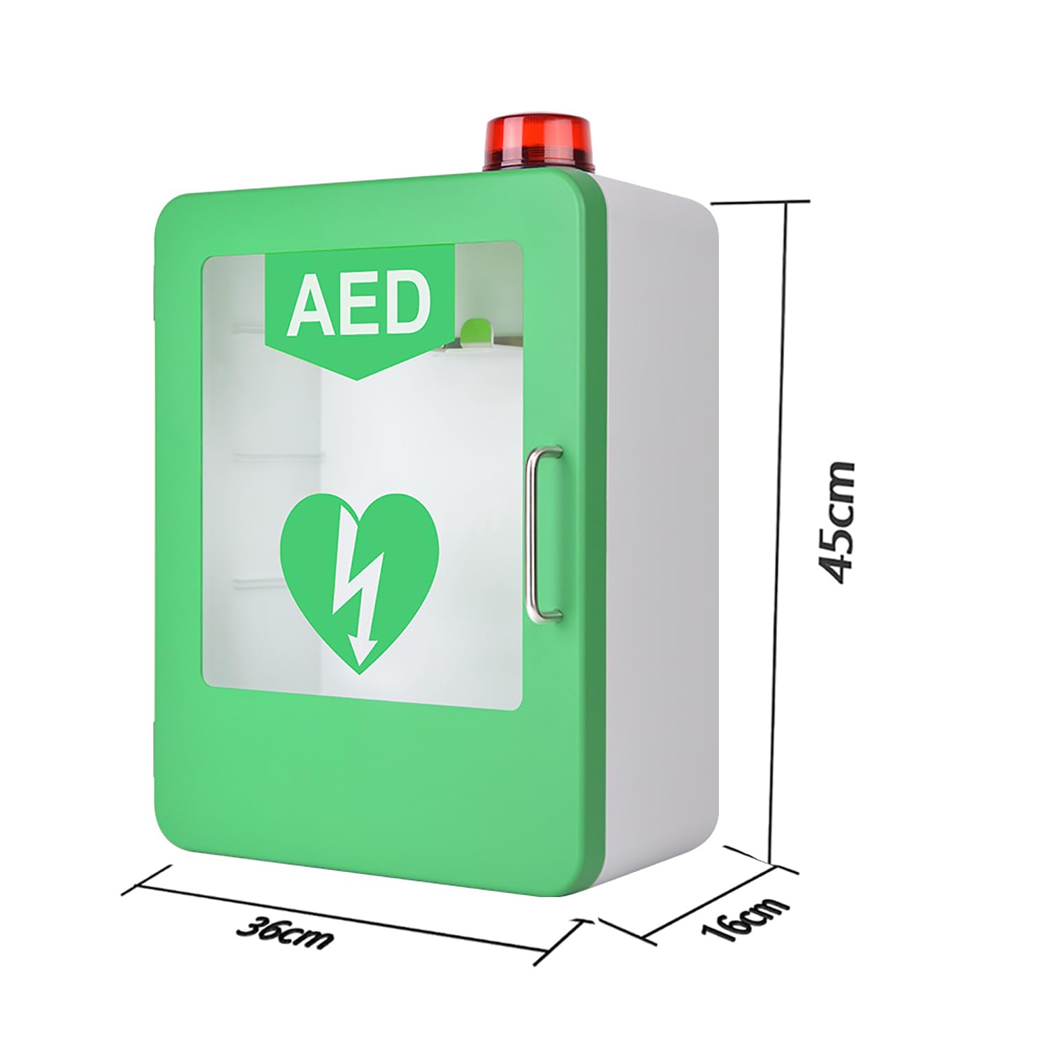 Armoire Murale pour Défibrillateur AED, Armoire De Rangement pour Défibrillateur Cardiaque avec Clé Et Alarme, Boîte D'alarme Murale, Unité De Défibrillateur pour La Maison, Les Écoles
