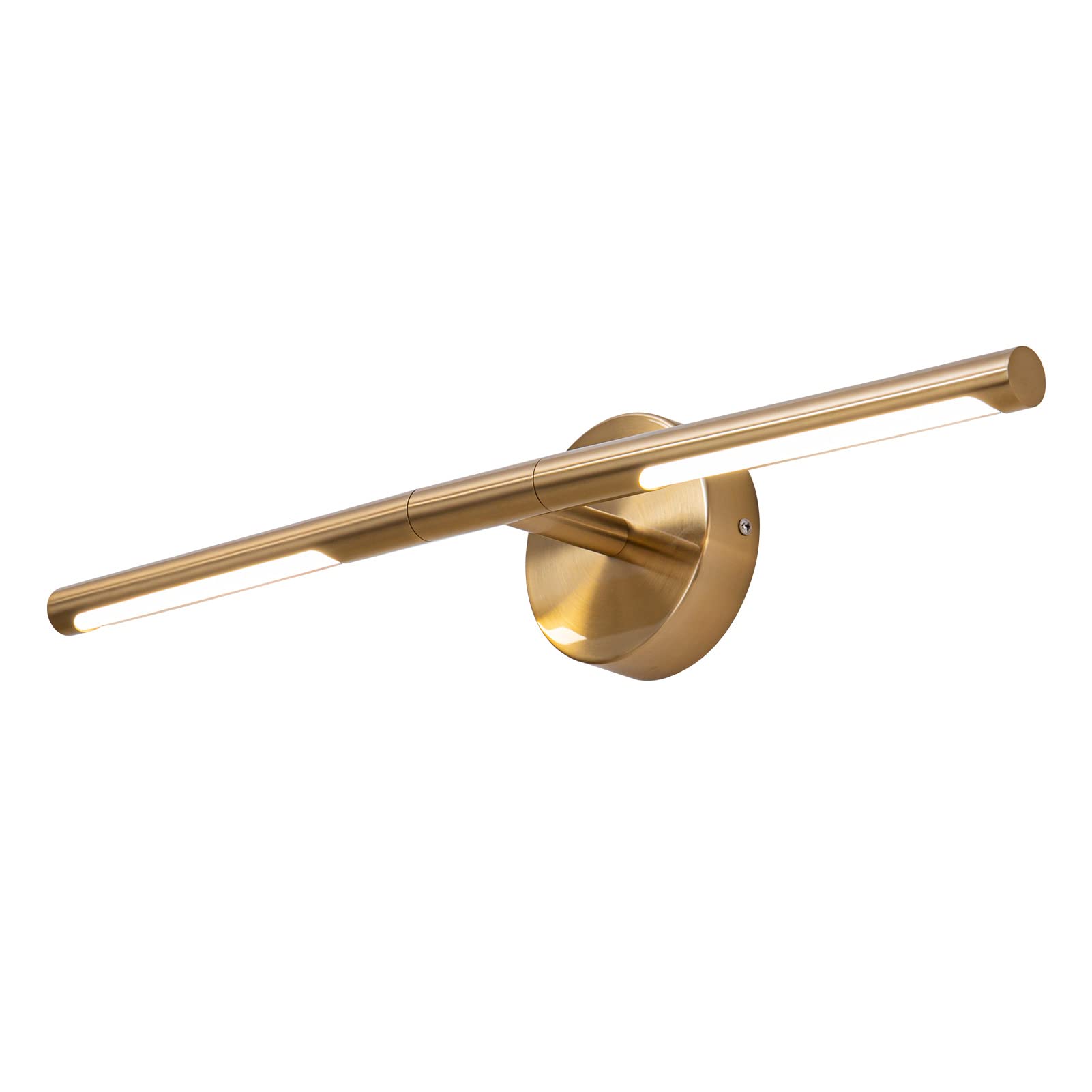 Gold Bathroom Light Fixtures Over Mirror, 23.6 Inch 360° Rotatable Led Vanity Light Bar, Modern Sconces Wall Lighting, 4000K Picture Lights for Paintings, Bathroom Vanity Lights Above Mirror