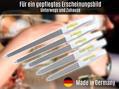 Profi Nagelfeilen Set aus Solingen Maniküre Feilen Made in Germany 2-Seitig Fein/Grob Pediküre Saphirnagelfeilen in… – Bild 6