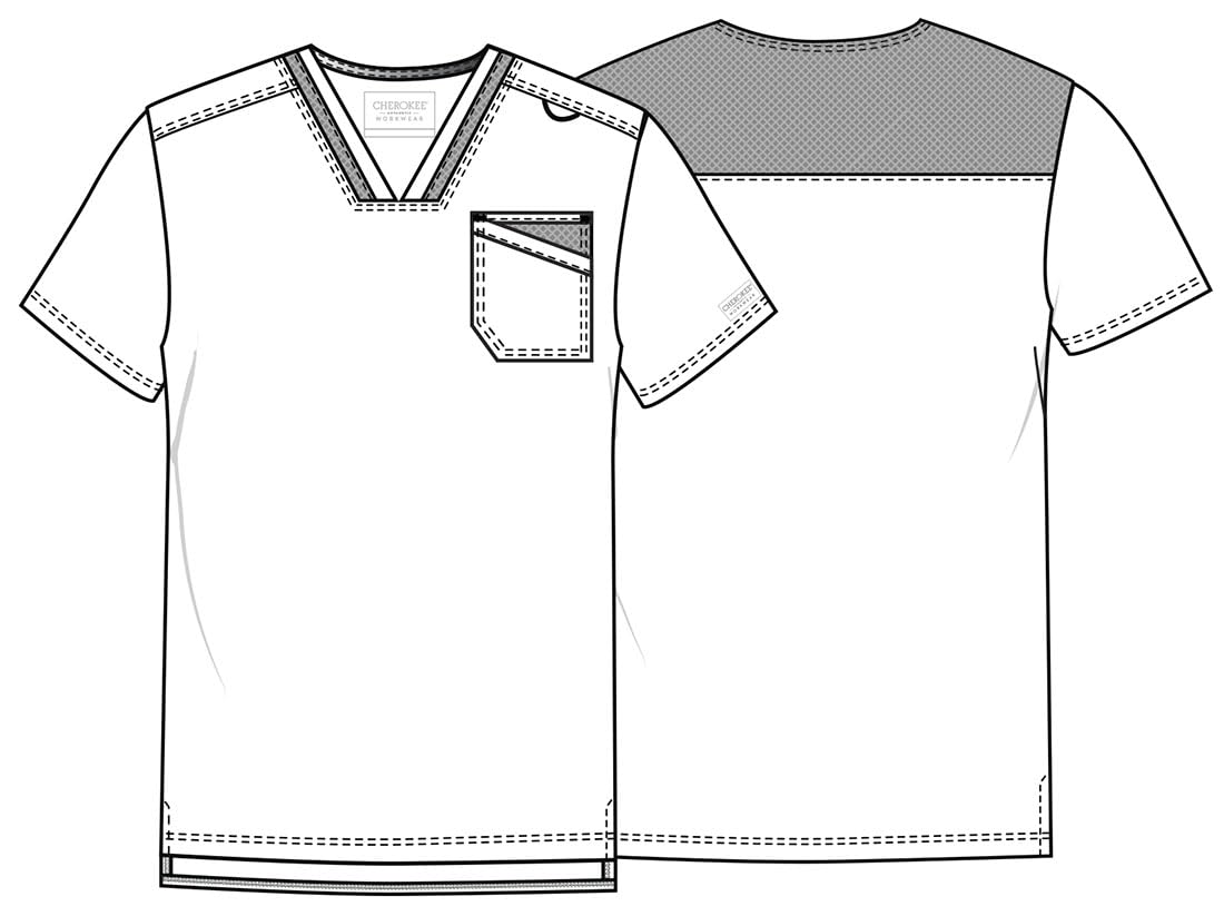 Cherokee Men Scrubs Top Workwear Revolution V-Neck WW751