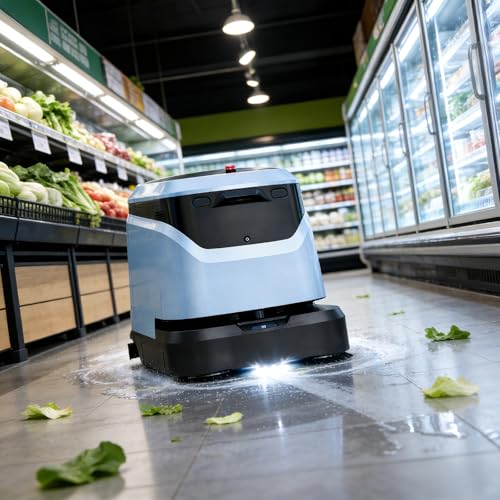 Advanced AI Cleaning Robot for Warehouses