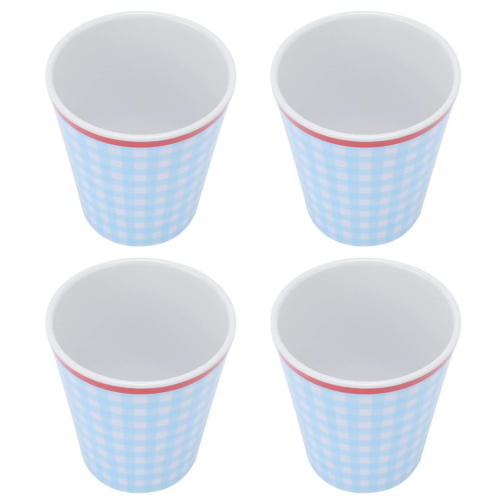 Tazas de agua de melamina HUSHUI azul claro de 260 ml pack de 4 piezas para el hogar