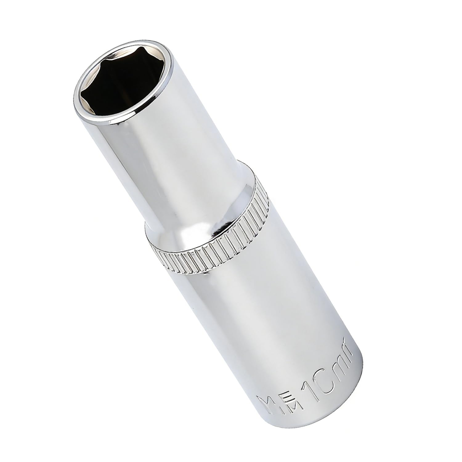 Youzzei 10mm Deep Sockets 3/8" Drive, 6 Point 3/8 Inch Square Drive Socket, Polishing CR-V Alloy Steel 10mm Metric Socket 2.52" Length for Car Repair Mechanical Maintenance Home Use